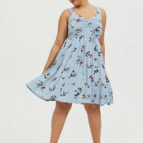 torrid blue floral dress